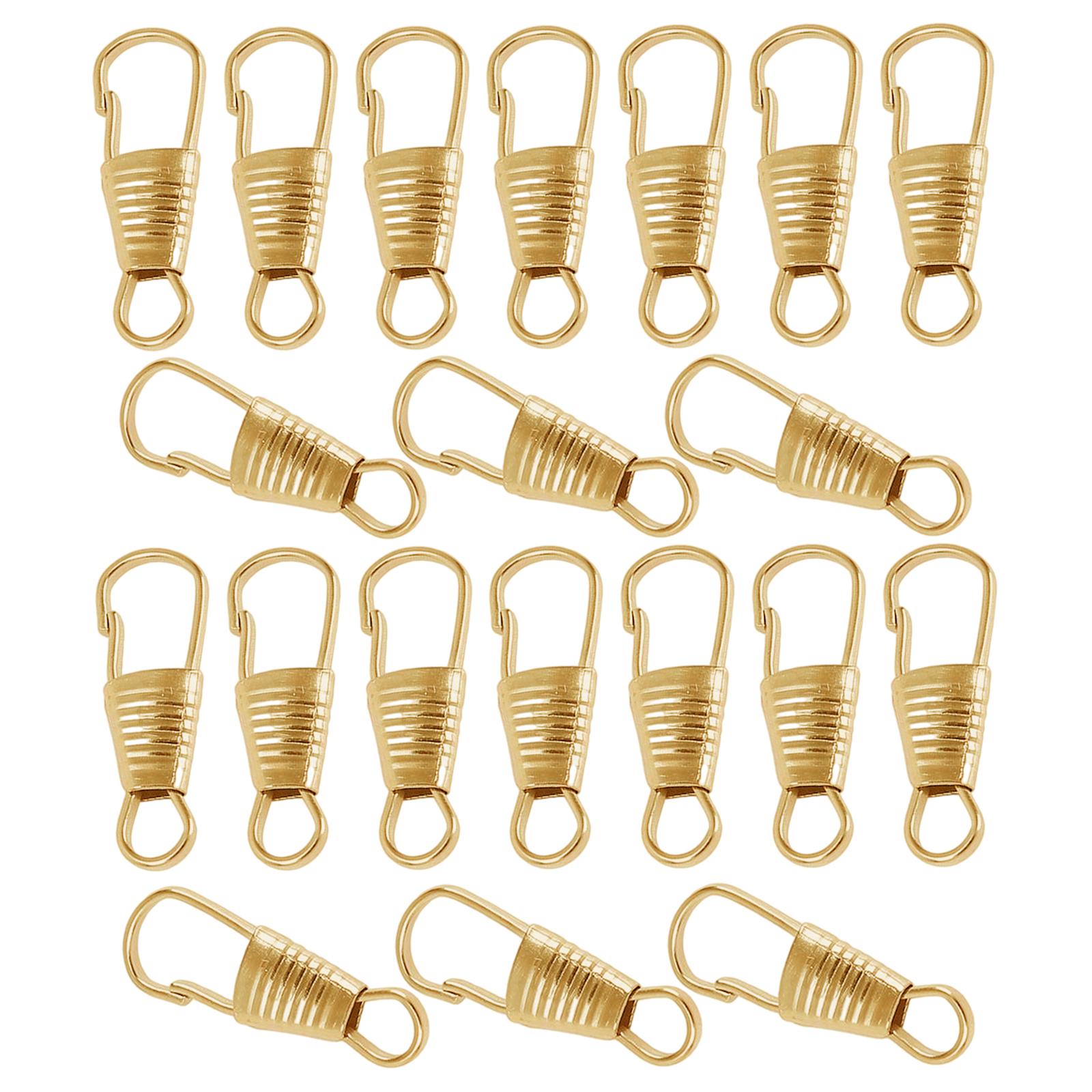 20 Pieces Zipper Pull Detachable Zipper Puller for Coat Boots 4 Colors Clip Gold