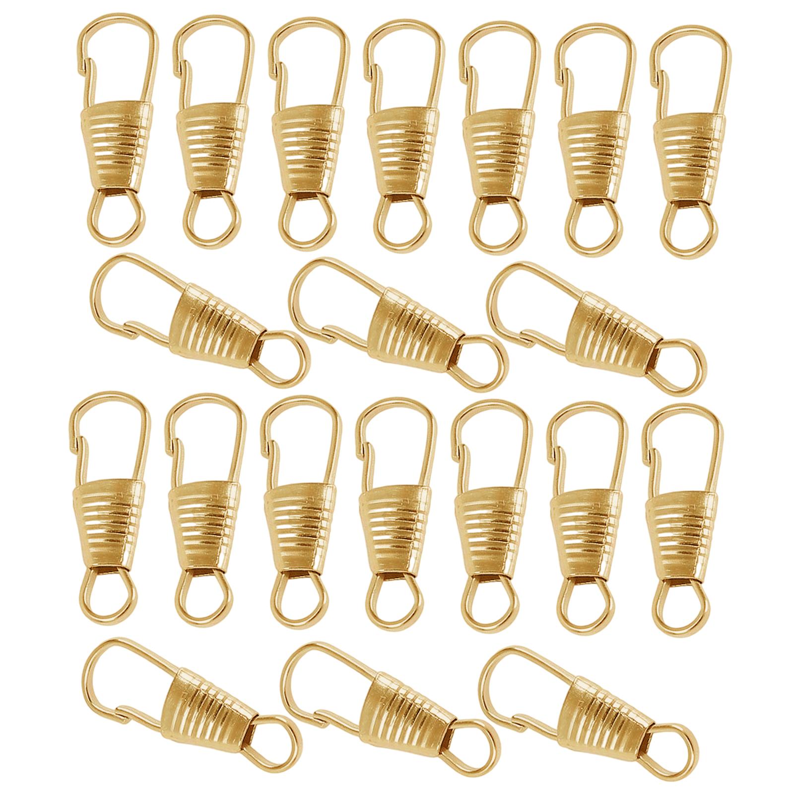 20 Pieces Zipper Pull Detachable Zipper Puller for Coat Boots 4 Colors Clip Gold