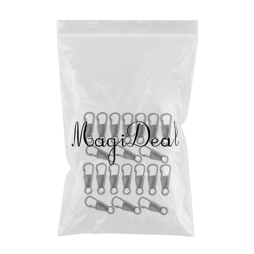 20 Pieces Zipper Pull Detachable Zipper Puller for Coat Boots 4 Colors Clip Dark Silver