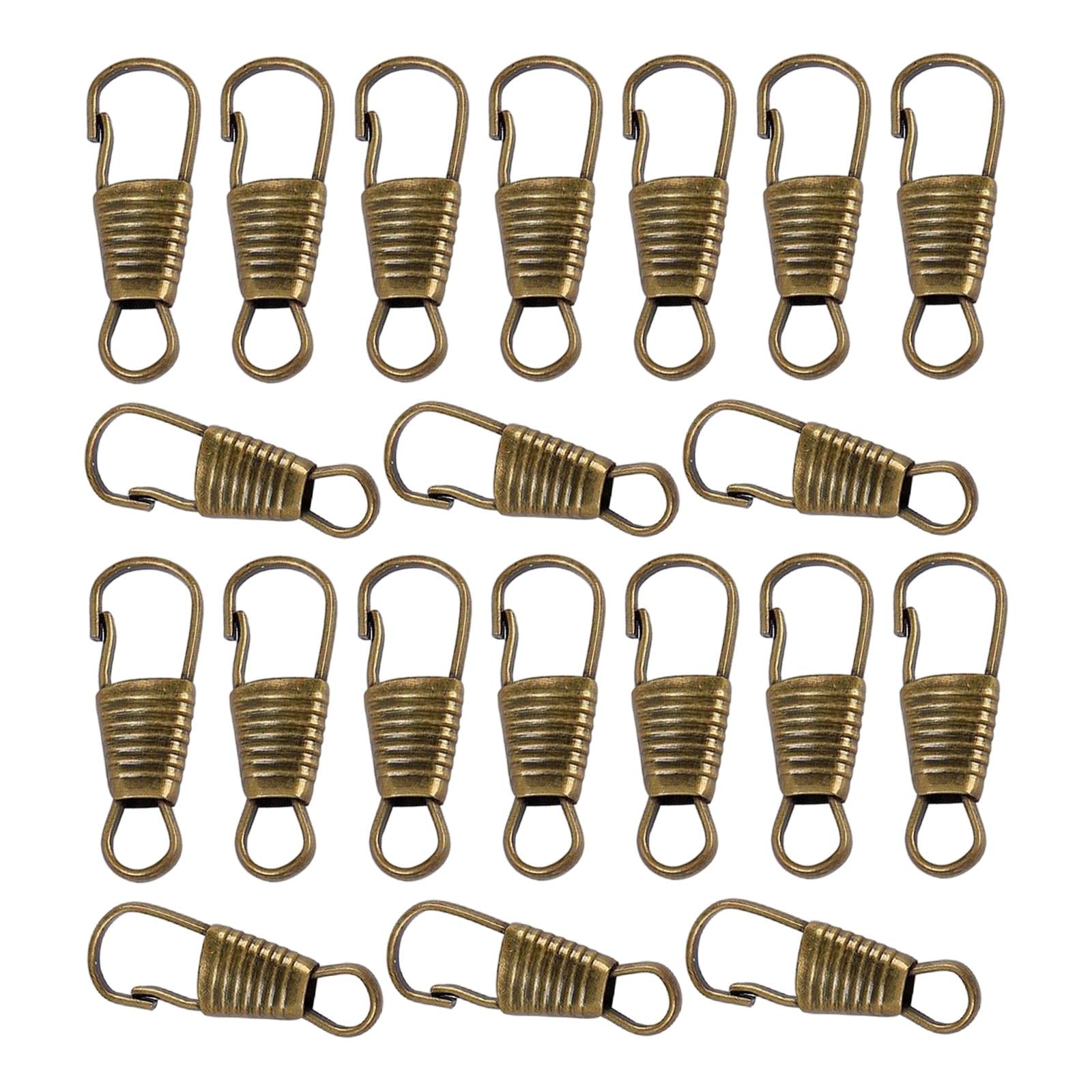 20 Pieces Zipper Pull Detachable Zipper Puller for Coat Boots 4 Colors Clip Copper Color