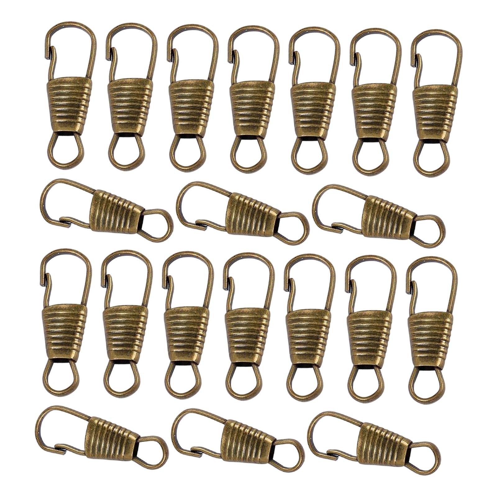 20 Pieces Zipper Pull Detachable Zipper Puller for Coat Boots 4 Colors Clip Copper Color