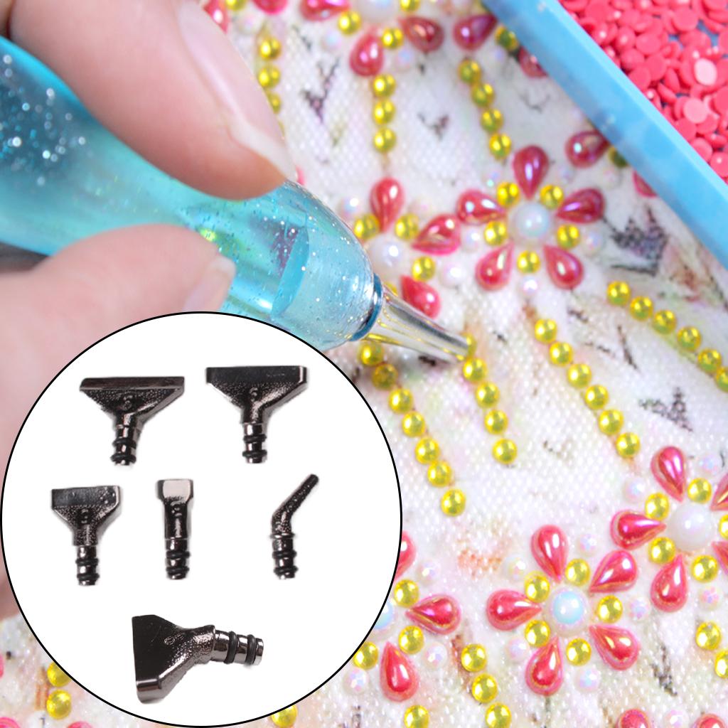 Drill Pen Heads Metal Tip 5D Painting TIP Multi Placer Kit for Replacement Black