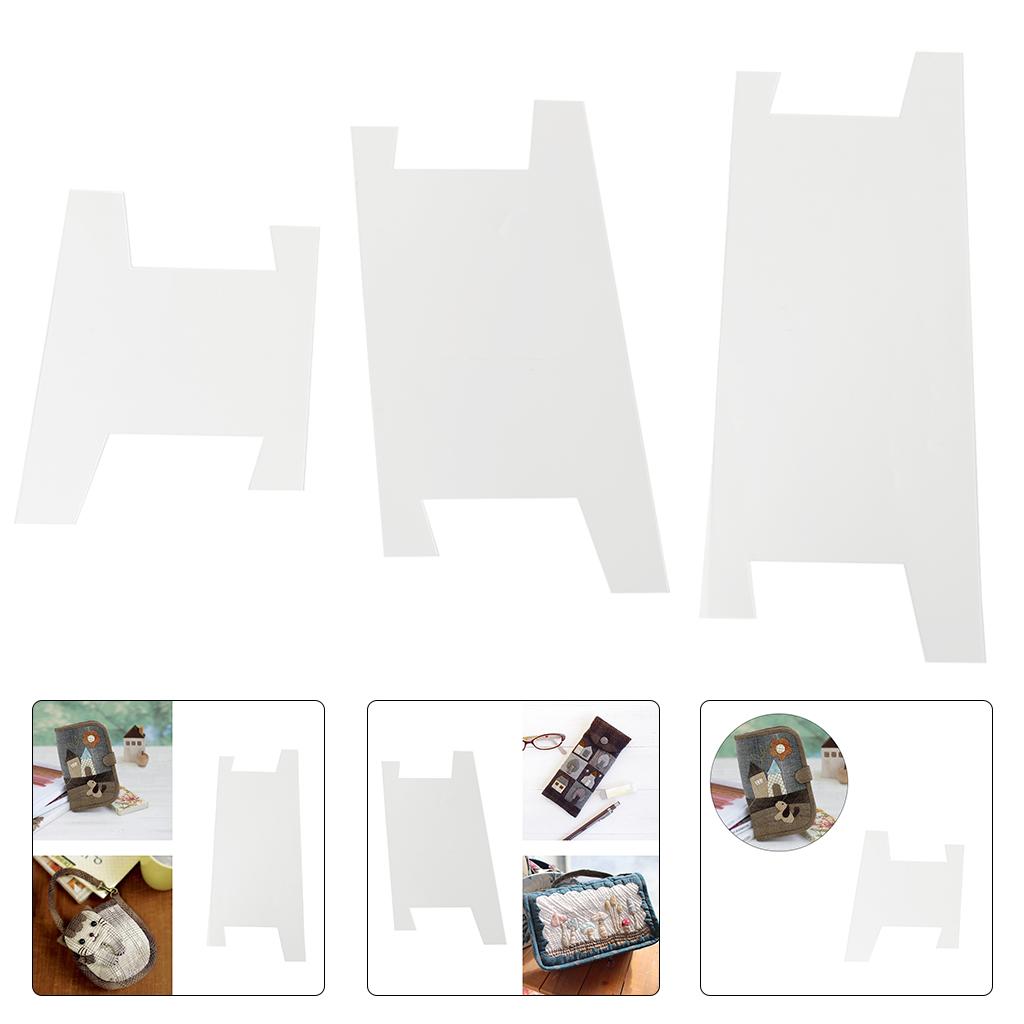 Patchwork Quilting Ruler Stencil Template DIY Stationery Storage Bag S