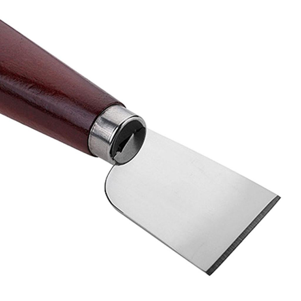 Leather Knife Sharping Skiving Tool Leather Trimming Knife Edging Knife Red Wood Handle