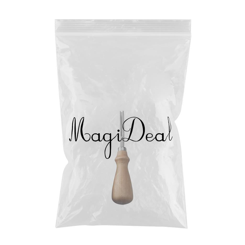 Leather Edge Trimmer Beveler Tool with Wood Handle Leather Trimming 4mm