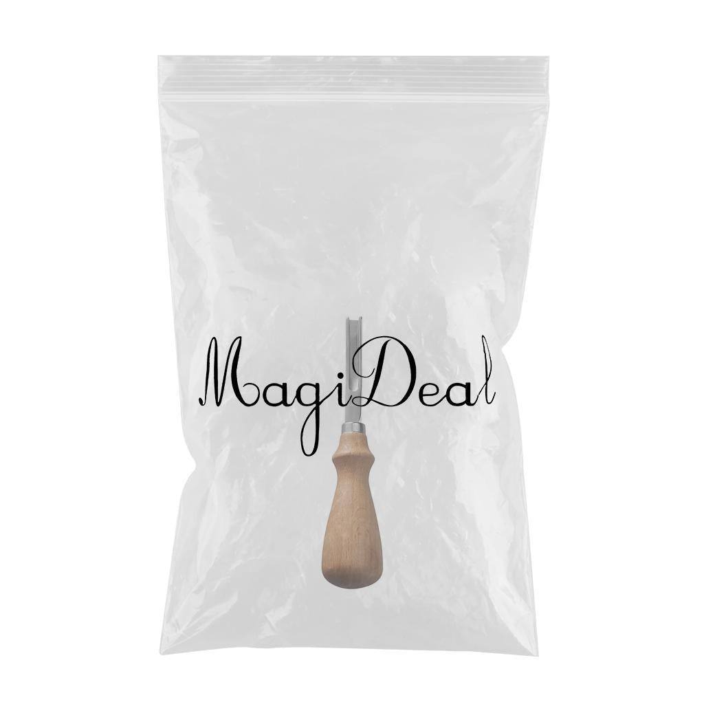 Leather Edge Trimmer Beveler Tool with Wood Handle Leather Trimming 6mm