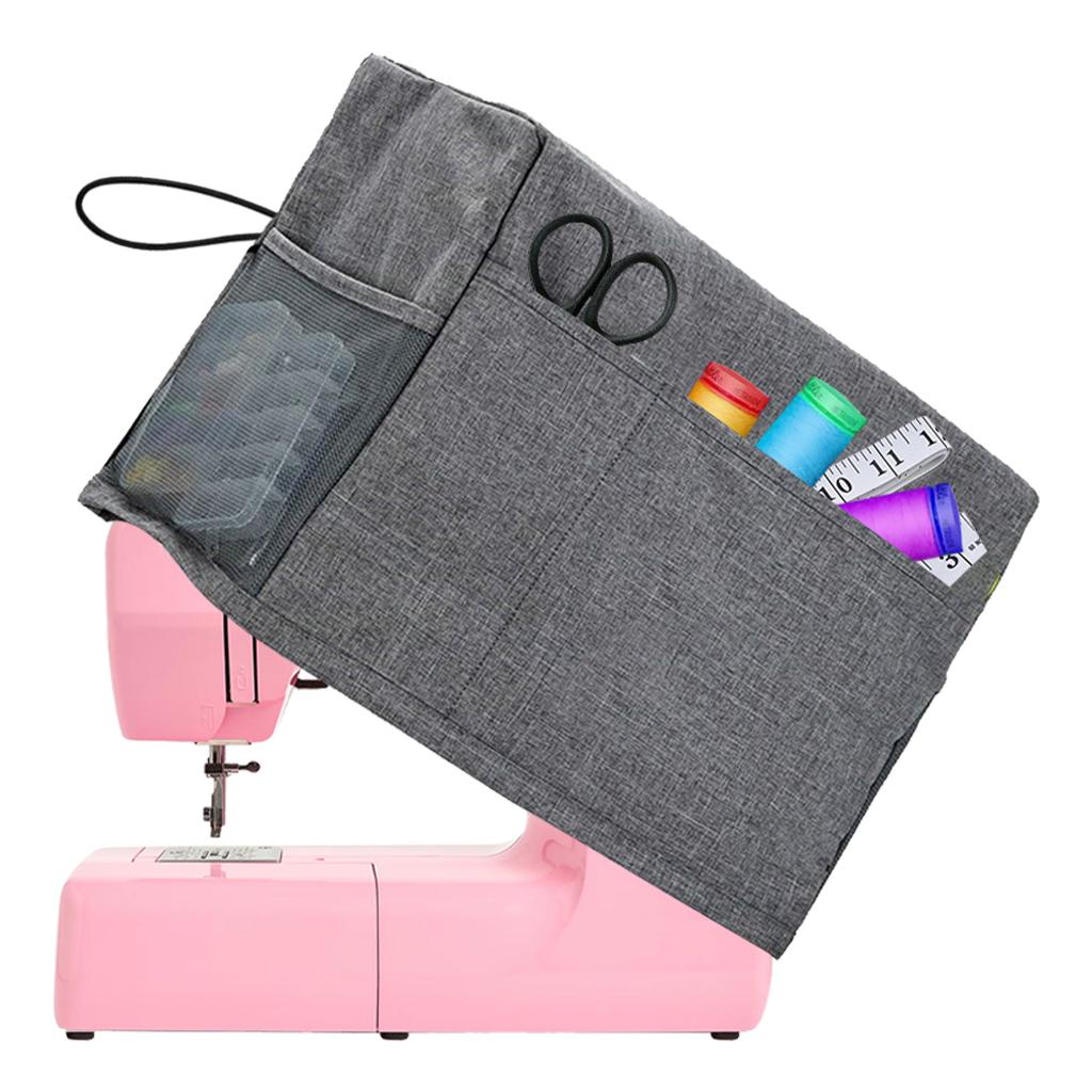 Dust Cover for Sewing Machine with Pockets for Most Domestic Sewing Machines