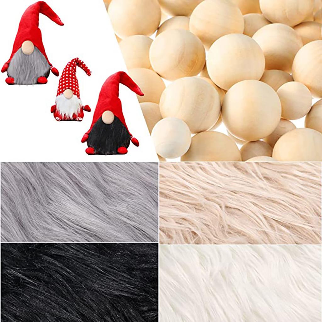 8x Faux Fur Square Fabric Handmade Furry Long Hair Pile for Sewing Craft DIY