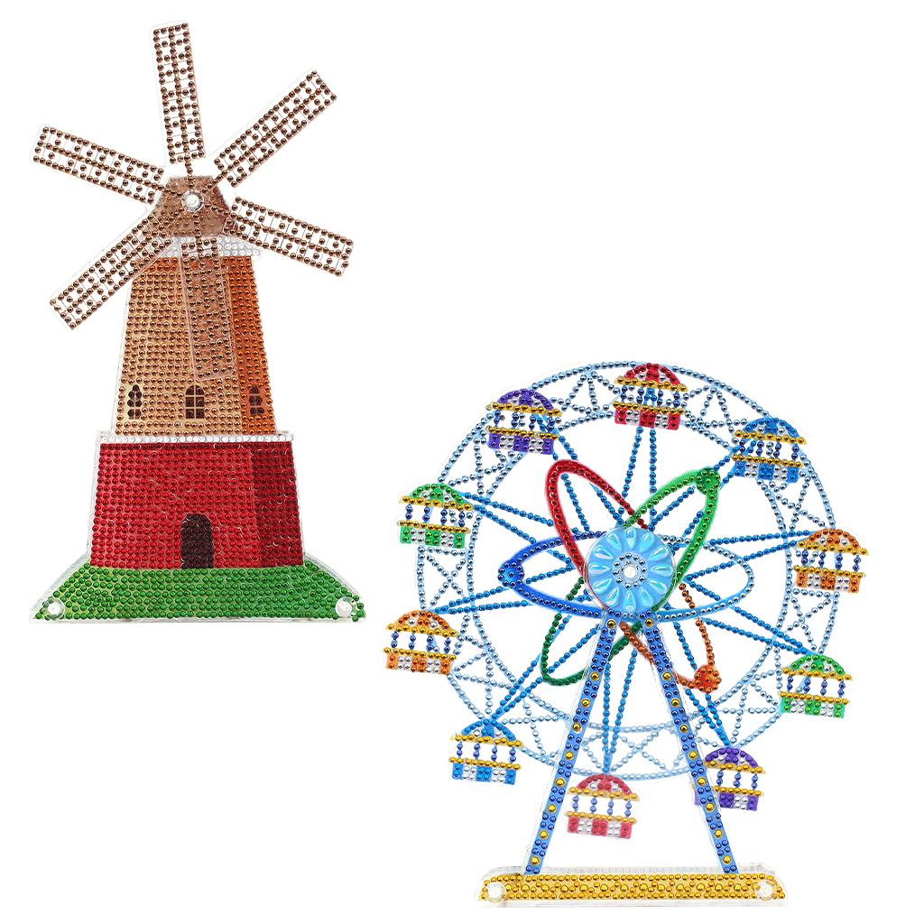 Ornaments Painting by Numbers Kit Diamond Painting Decorations Home Decor Windmill