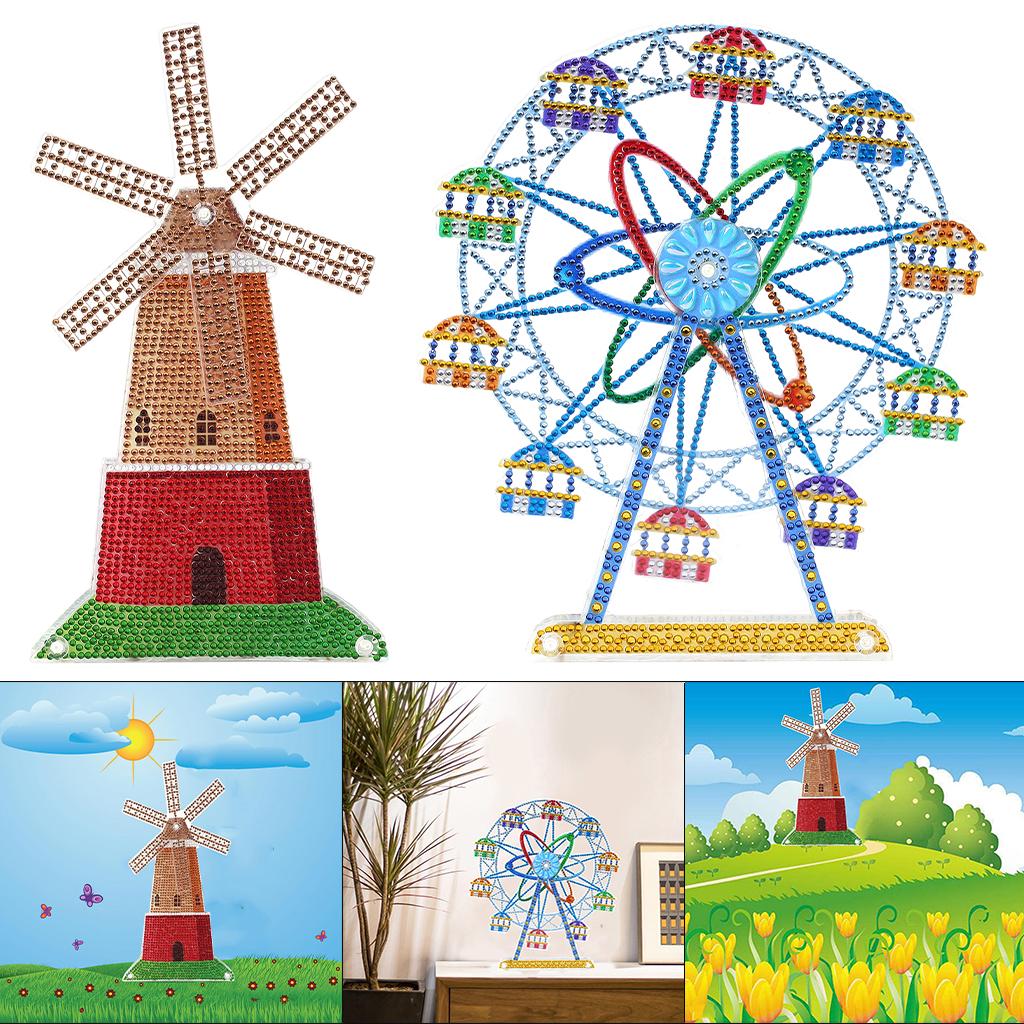 Ornaments Painting by Numbers Kit Diamond Painting Decorations Home Decor Windmill