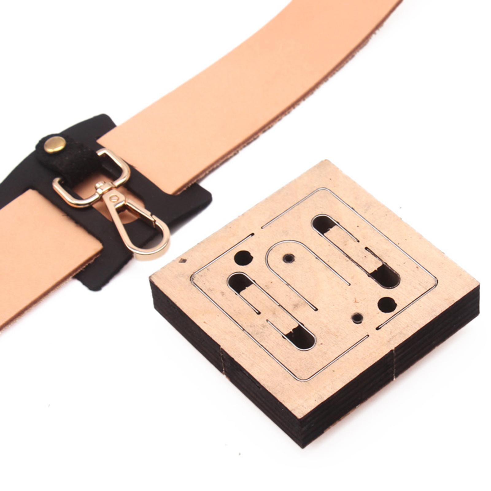 Leather Craft Cutting Die Template DIY Stencils Hollow Mold Belt Buckle