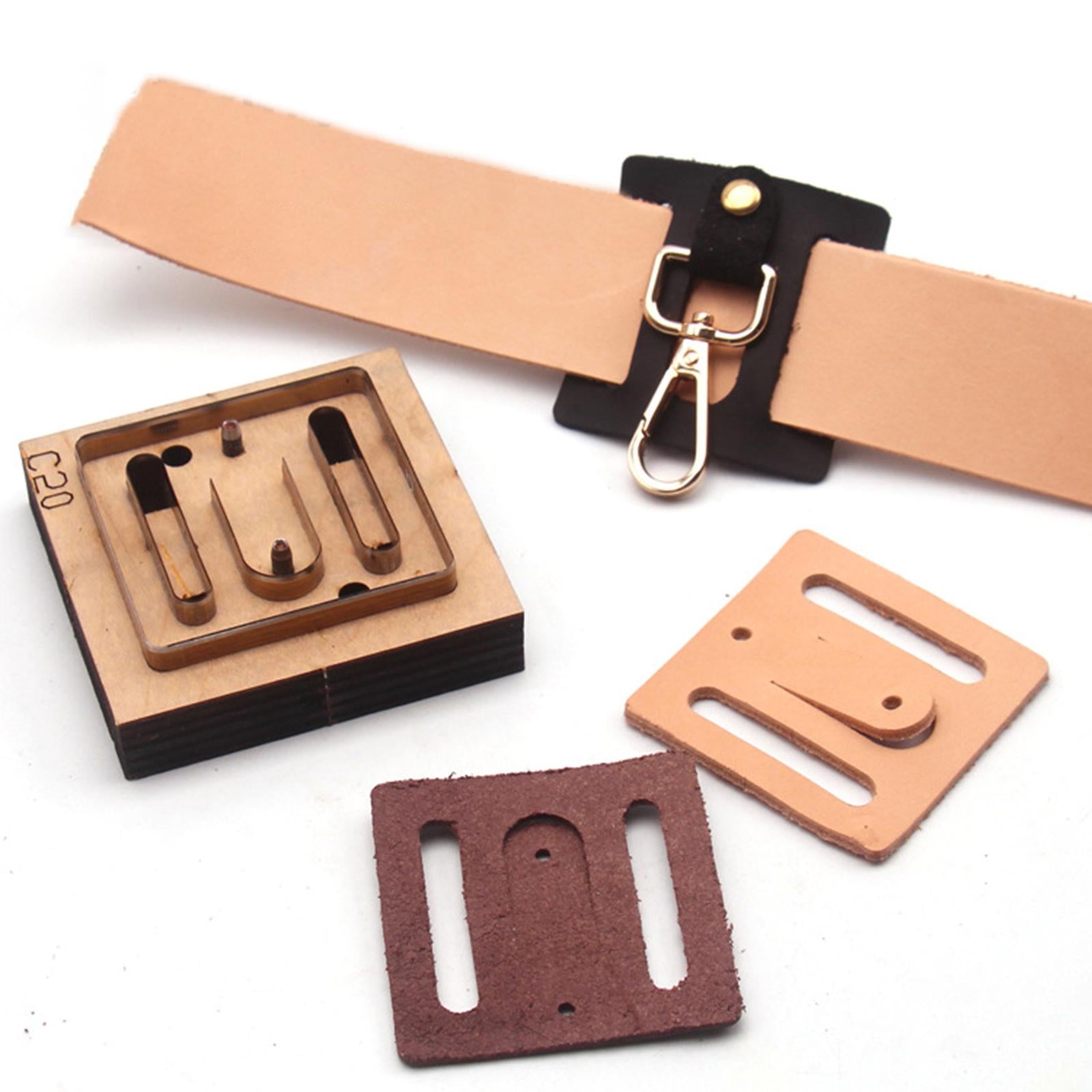 Leather Craft Cutting Die Template DIY Stencils Hollow Mold Belt Buckle