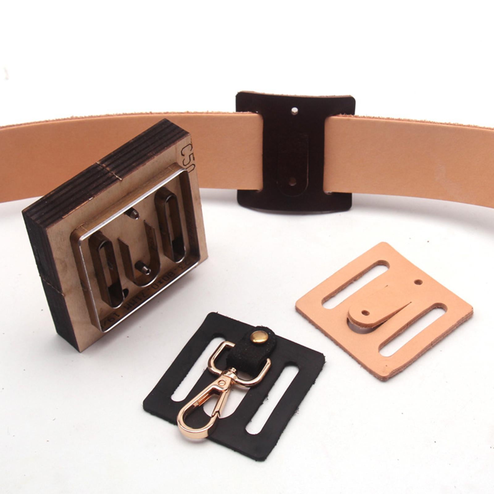 Leather Craft Cutting Die Template DIY Stencils Hollow Mold Belt Buckle