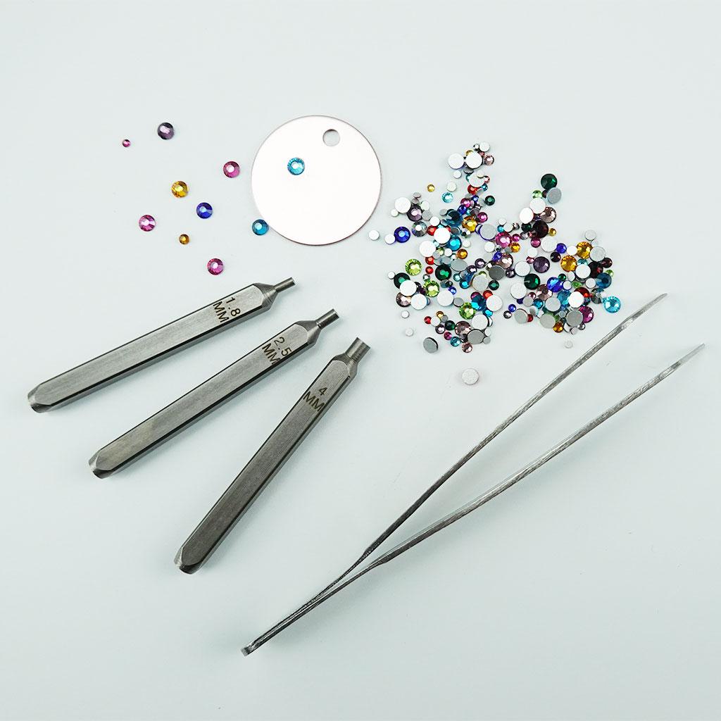 Crystal Setter Kit Assorted Crystals Hand Stamping Jewelry Embellishments