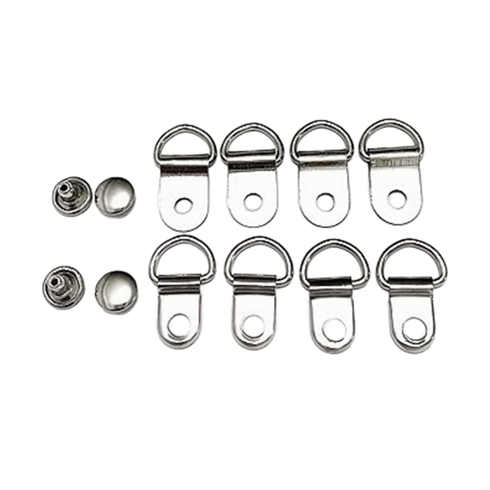 Boot Lace Hooks for Leather Craft Mountaineering Shoes Bag Silver 8x12mm