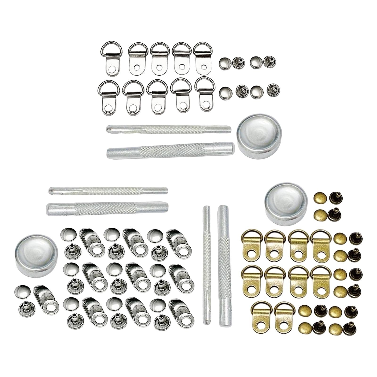 Boot Lace Hooks for Leather Craft Mountaineering Shoes Bag Silver 8x12mm