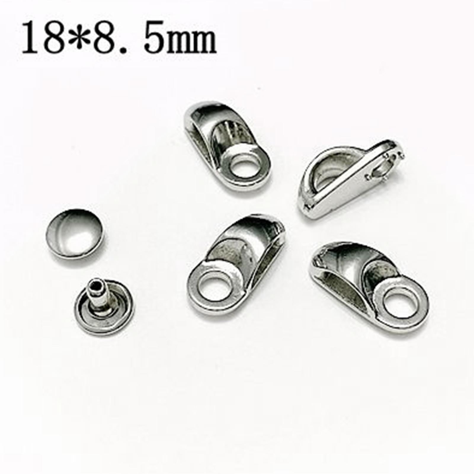 Boot Lace Hooks for Leather Craft Mountaineering Shoes Bag Silver 18×8.5mm