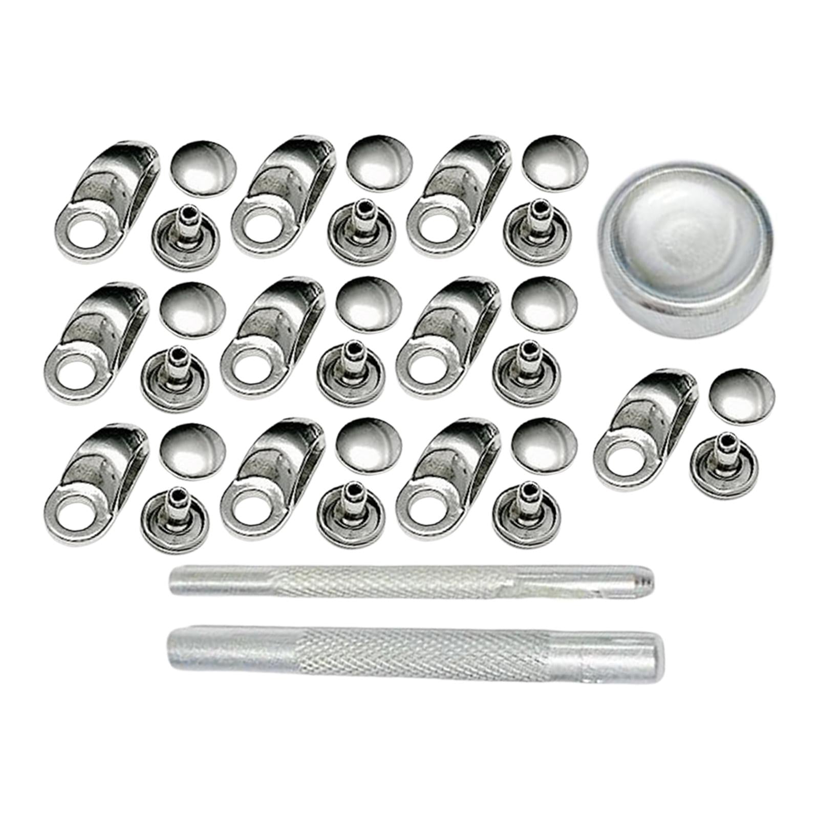 Boot Lace Hooks for Leather Craft Mountaineering Shoes Bag Silver 18×8.5mm