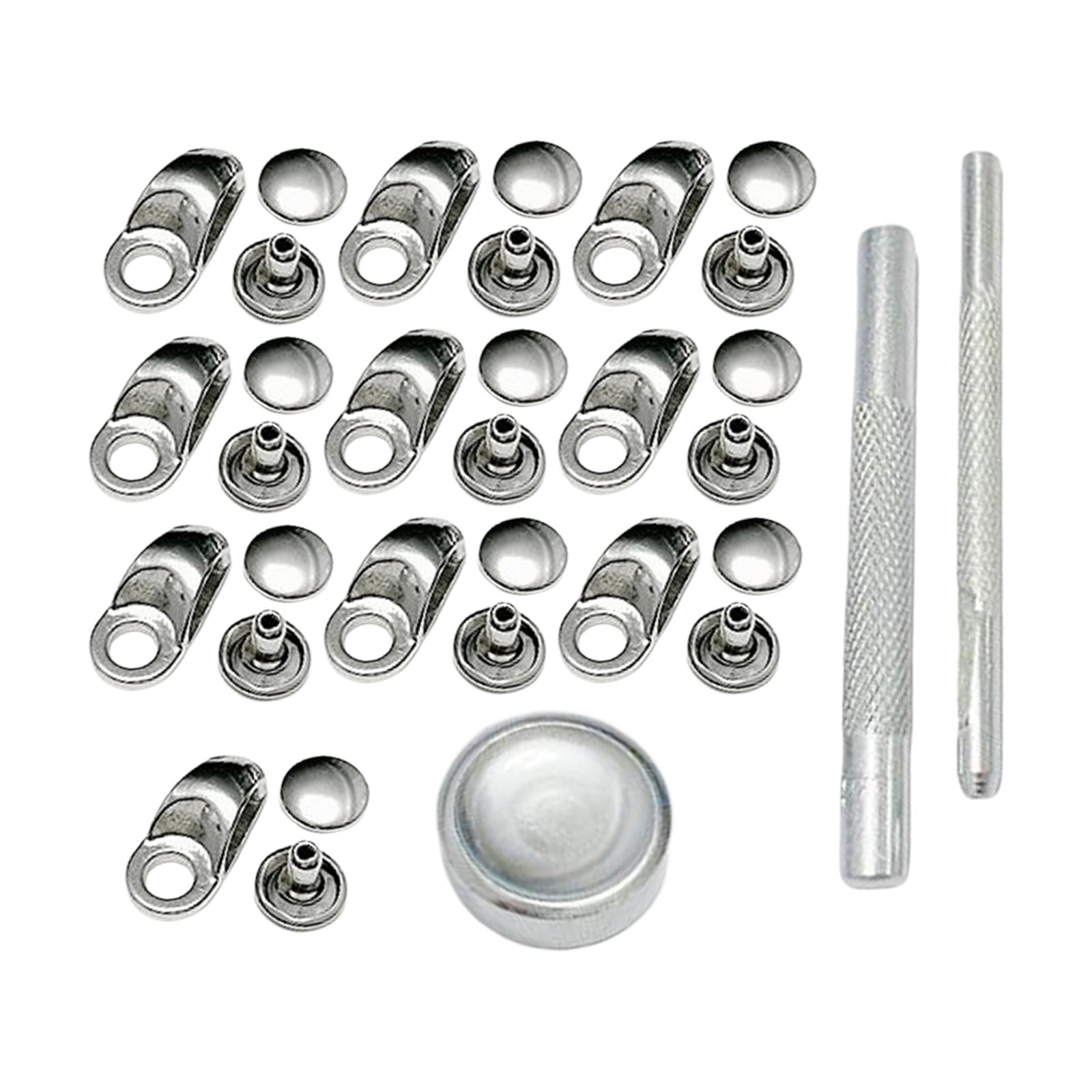 Boot Lace Hooks for Leather Craft Mountaineering Shoes Bag Silver 18×8.5mm