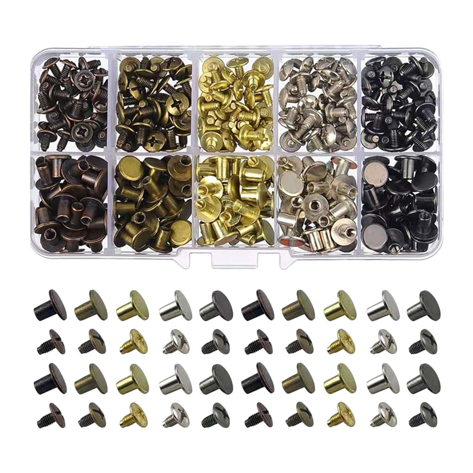 150 Sets Leather Rivets Metal Studs Fabric Tool Sewing Handbags Jeans Nail