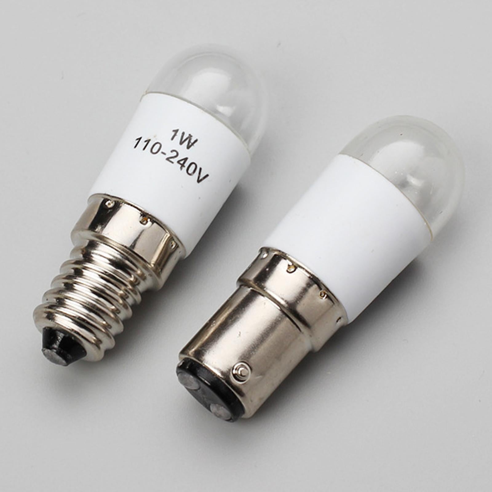 2Pcs Universal Sewing Machine LED Light Bulb E14 BA15D Screw in Type 220V