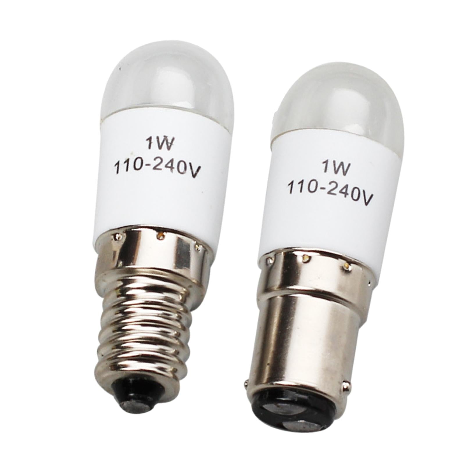 2Pcs Universal Sewing Machine LED Light Bulb E14 BA15D Screw in Type 220V
