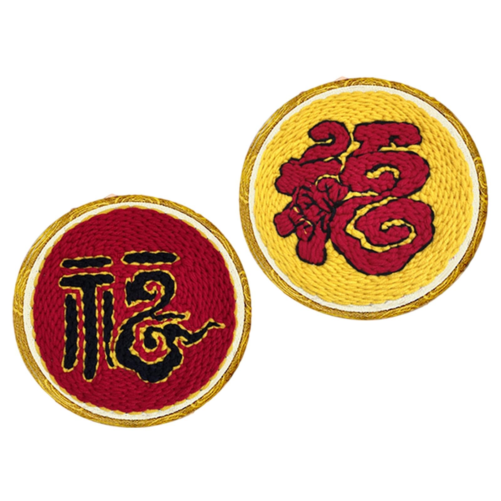 Handmade Punch Needle Embroidery Kit DIY Cross Stitch Kids Adults Tools Gift Red Black