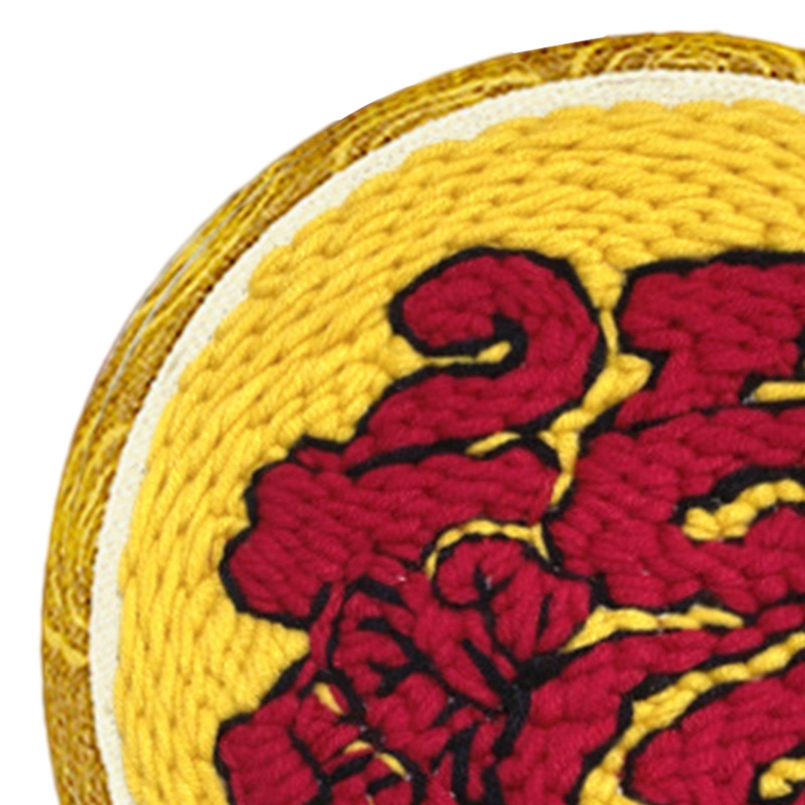 Handmade Punch Needle Embroidery Kit DIY Cross Stitch Kids Adults Tools Gift Yellow Red