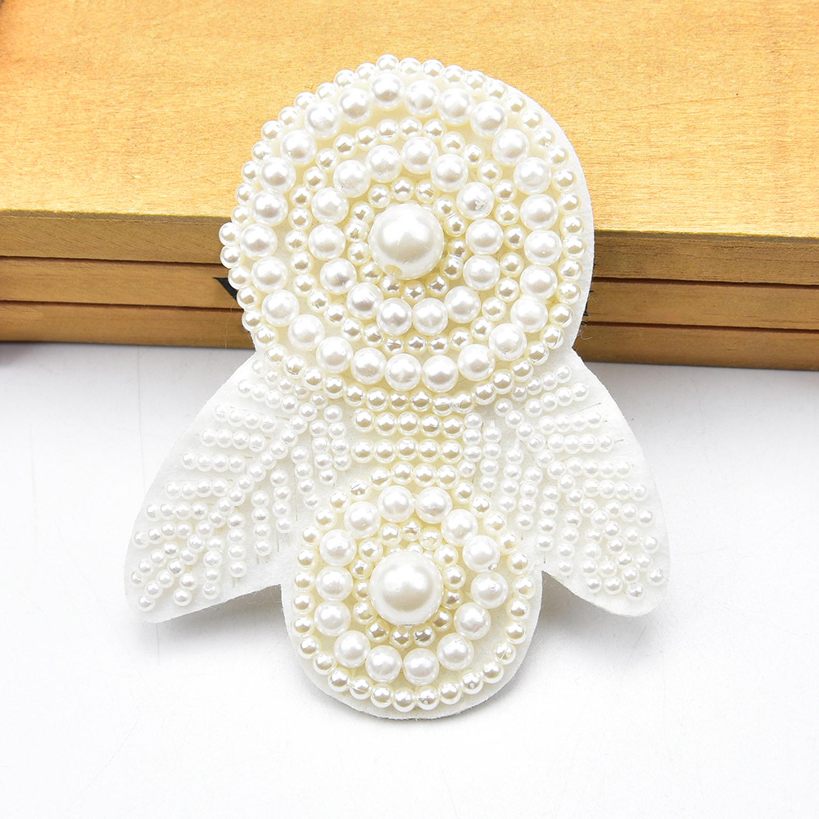 Crystal Pearl Shoe Clips Women Wedding Banquet Boots Charms Jewelry Decor 10.5x8.7cm