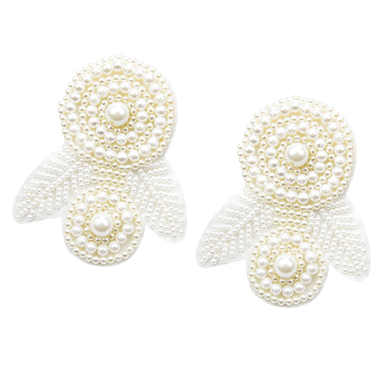 Crystal Pearl Shoe Clips Women Wedding Banquet Boots Charms Jewelry Decor 10.5x8.7cm