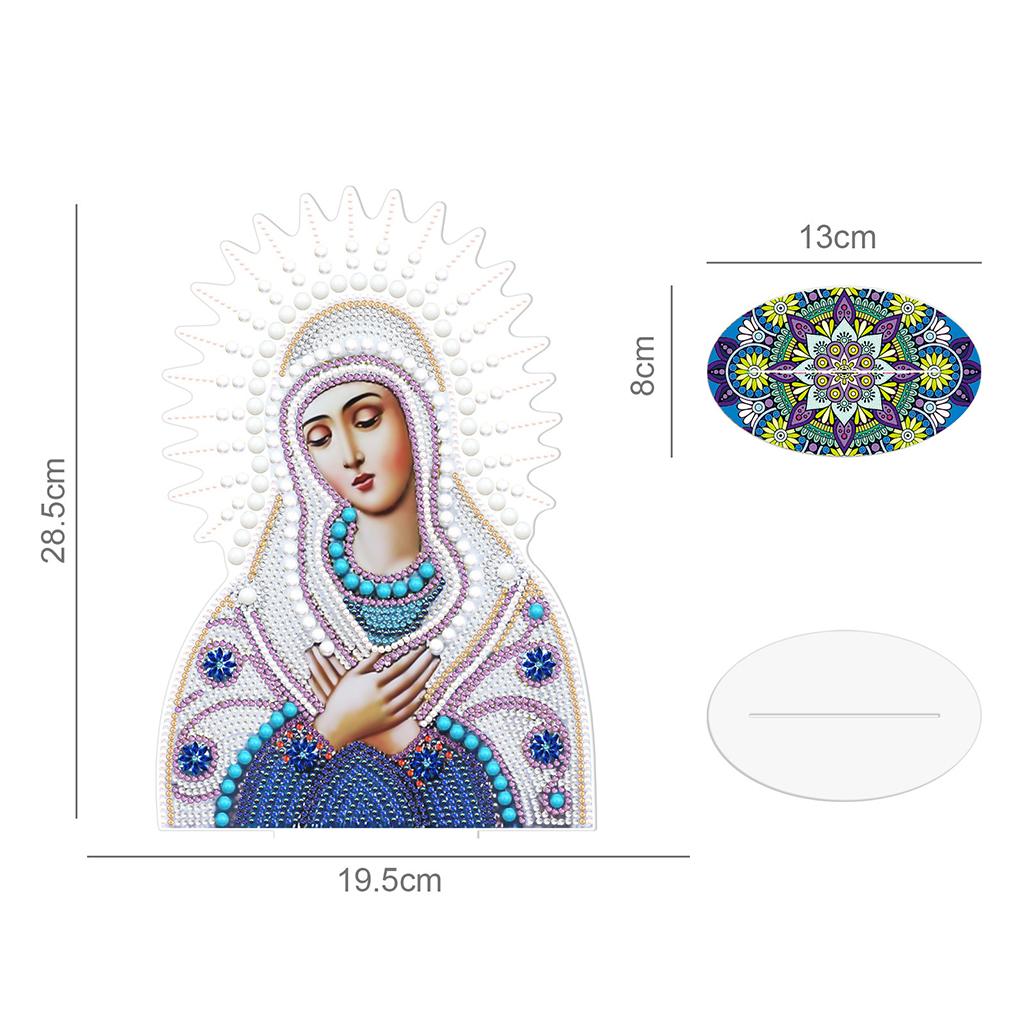 Creative Diamond Painting Arts Craft Religions Decor Ornaments White Blue