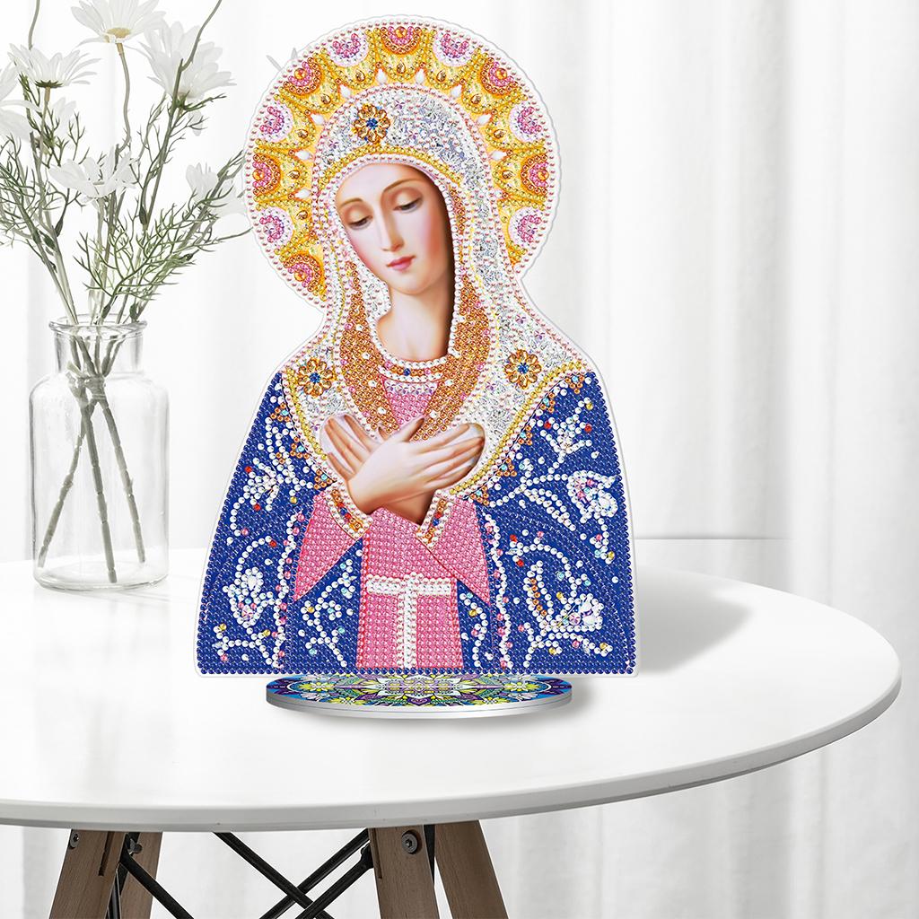 Creative Diamond Painting Arts Craft Religions Decor Ornaments Yellow Blue