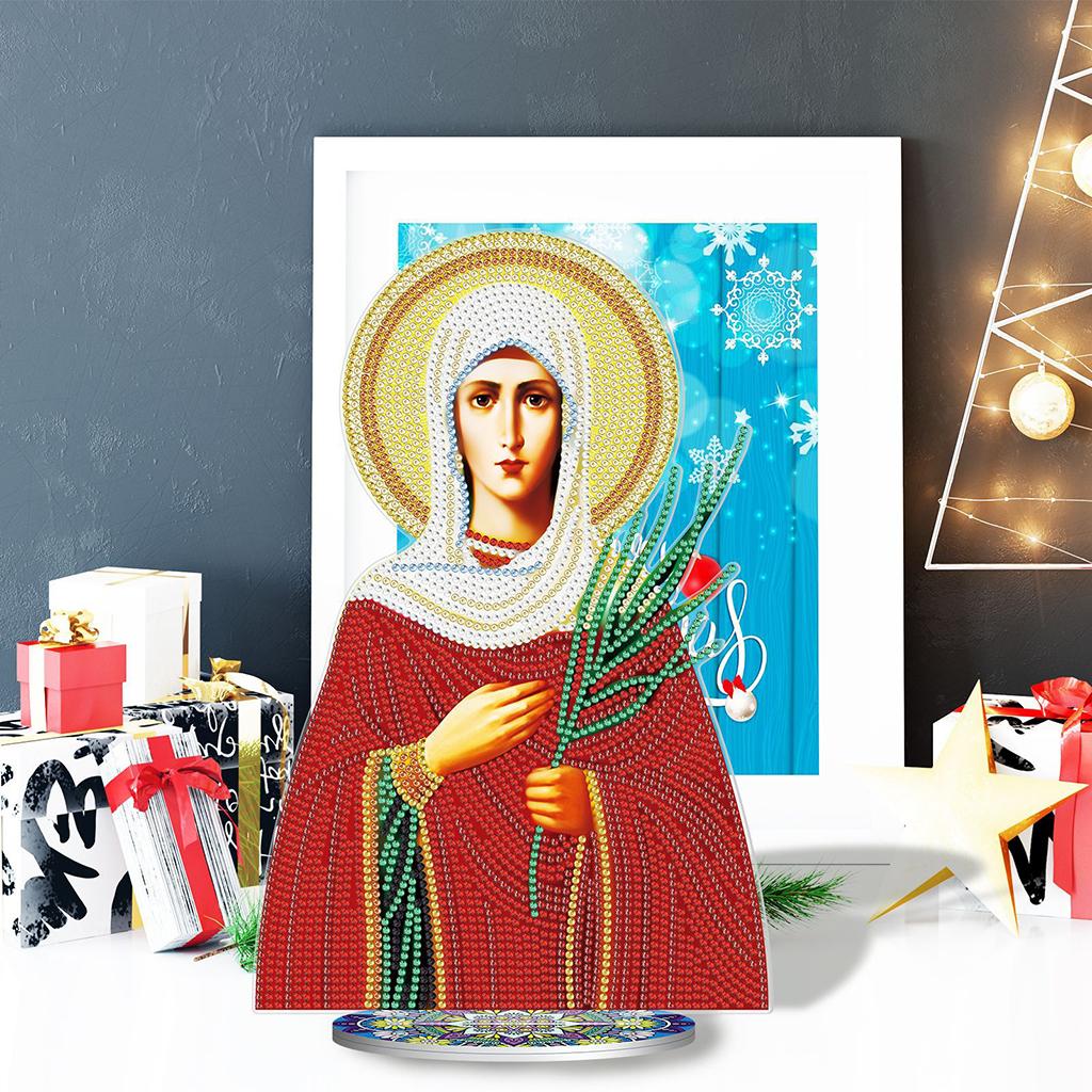 Creative Diamond Painting Arts Craft Religions Decor Ornaments Red