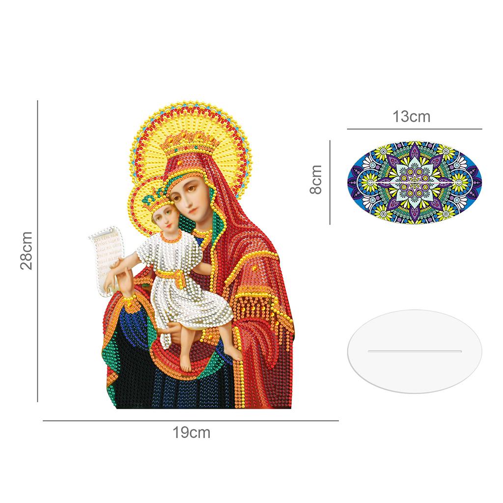 Creative Diamond Painting Arts Craft Religions Decor Ornaments Yellow Red