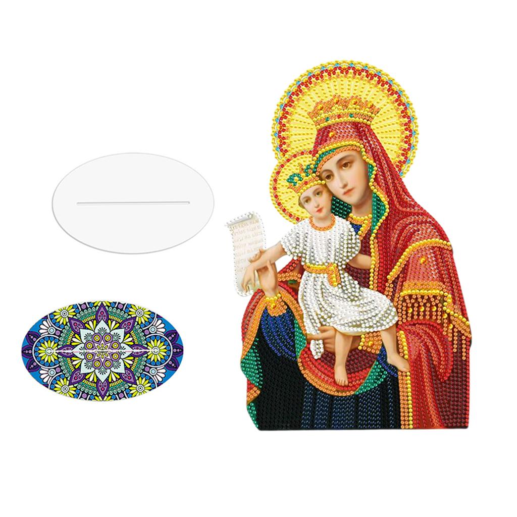 Creative Diamond Painting Arts Craft Religions Decor Ornaments Yellow Red