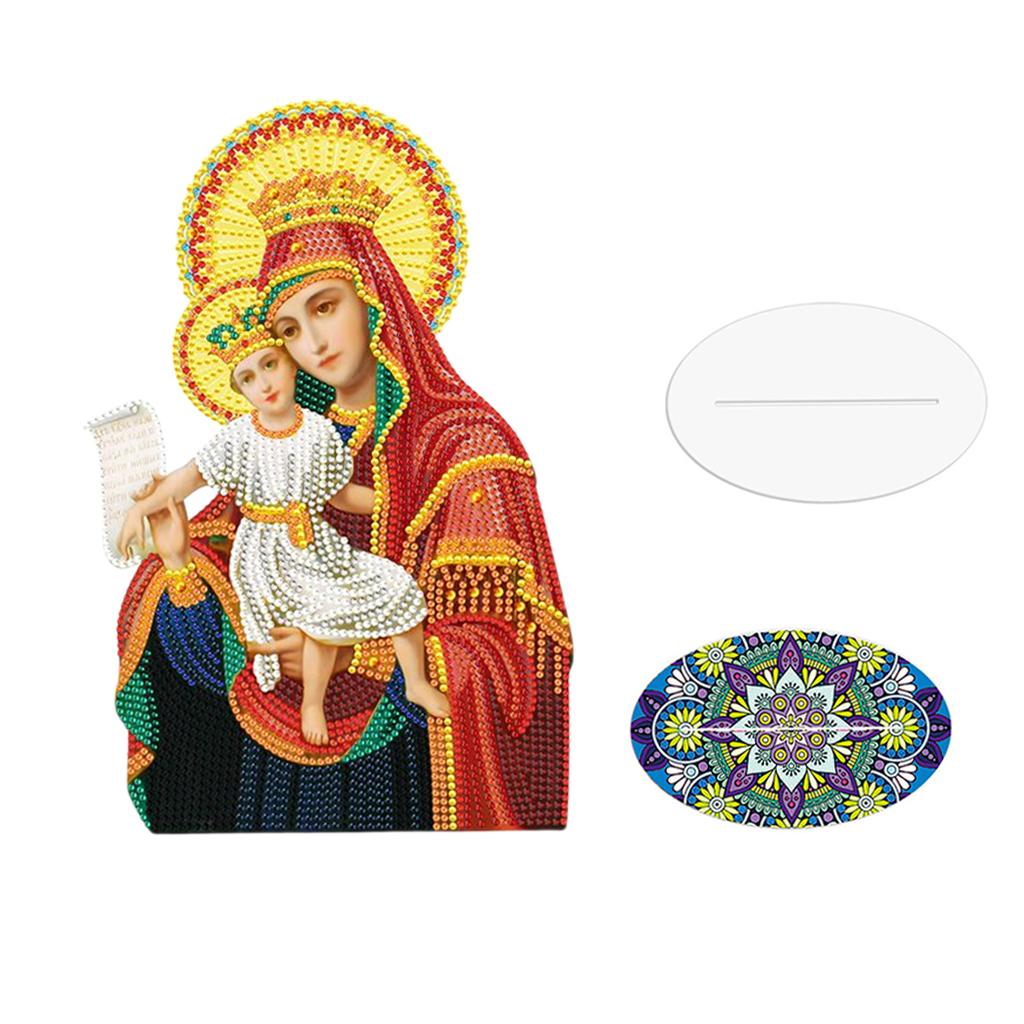Creative Diamond Painting Arts Craft Religions Decor Ornaments Yellow Red