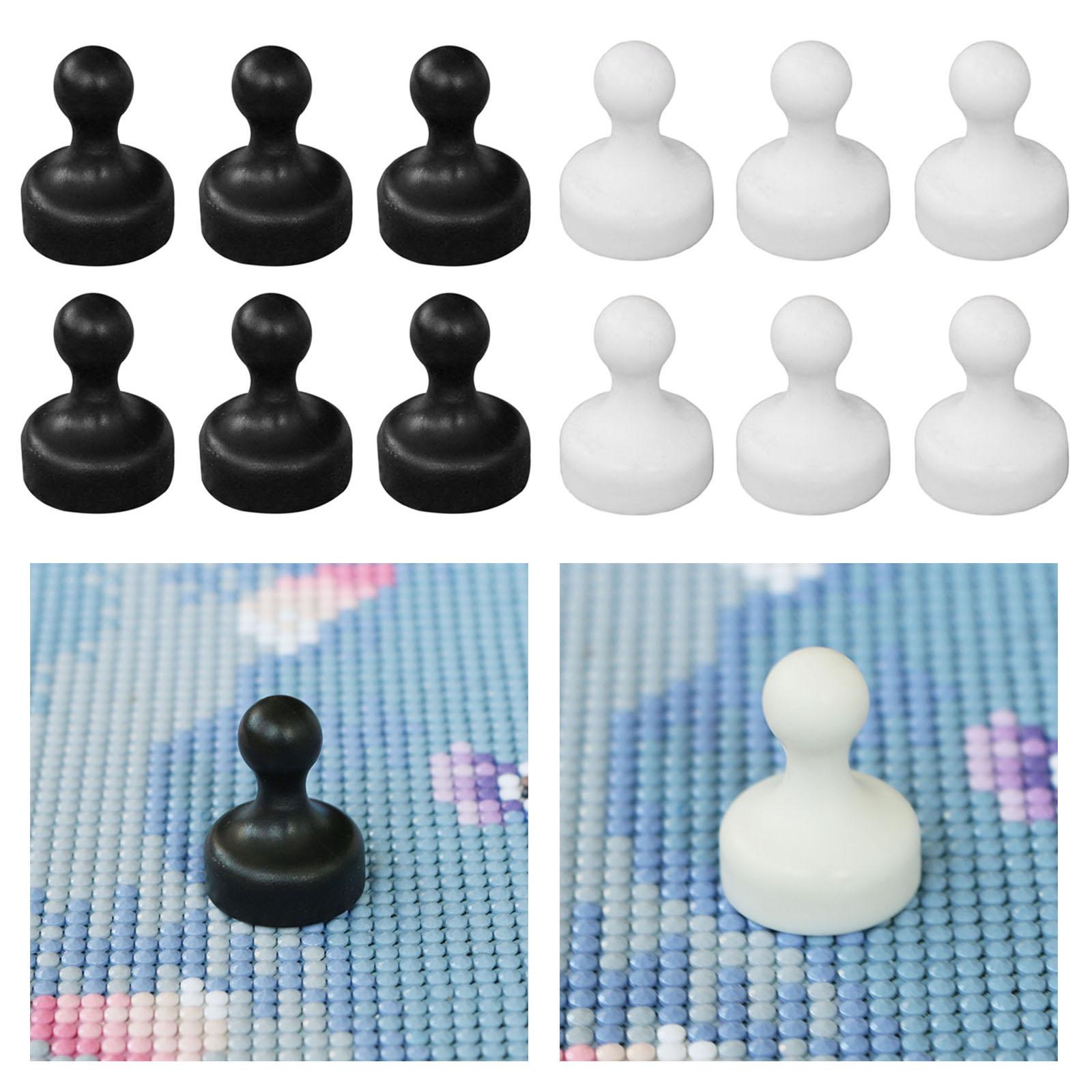 6x Stamp Shape Diamond Painting Magnet Cover Holder Magnetic Supplies Black