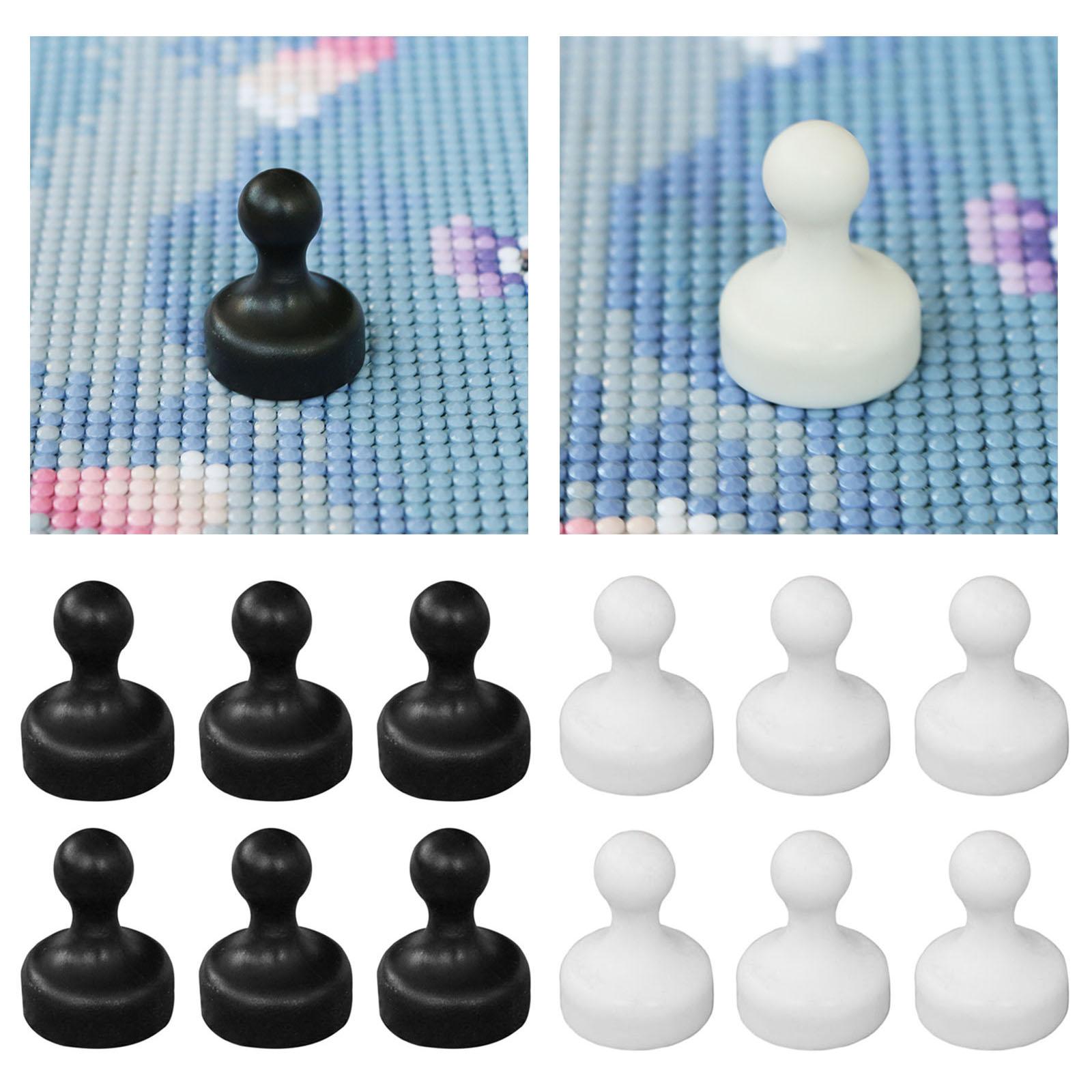6x Stamp Shape Diamond Painting Magnet Cover Holder Magnetic Supplies Black