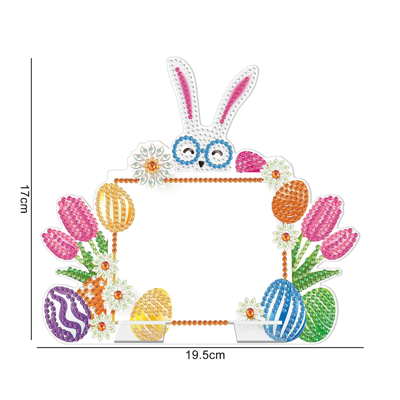 DIY Diamond Easter Handiwork Animal Message Board for Decor Ornament Home A