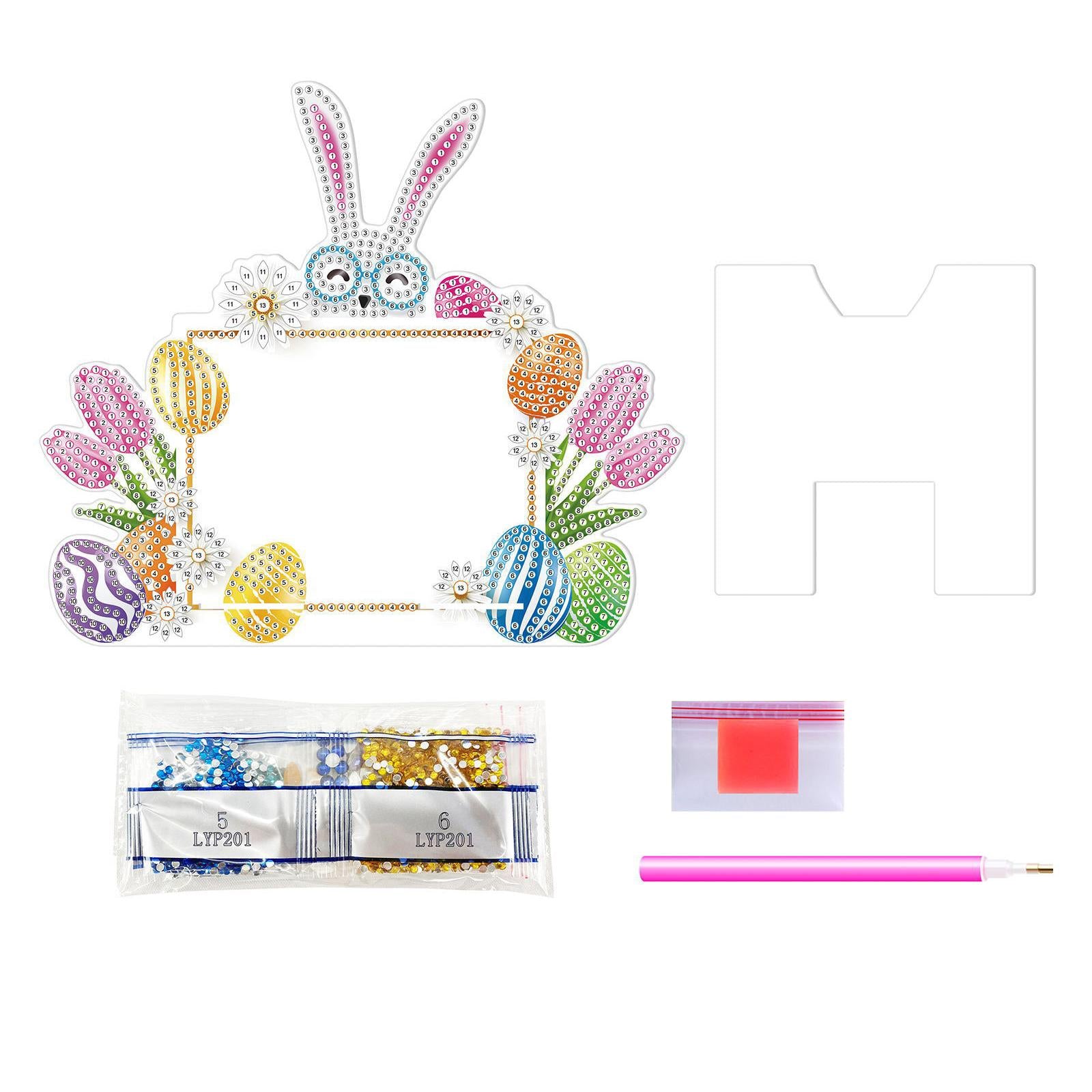DIY Diamond Easter Handiwork Animal Message Board for Decor Ornament Home A