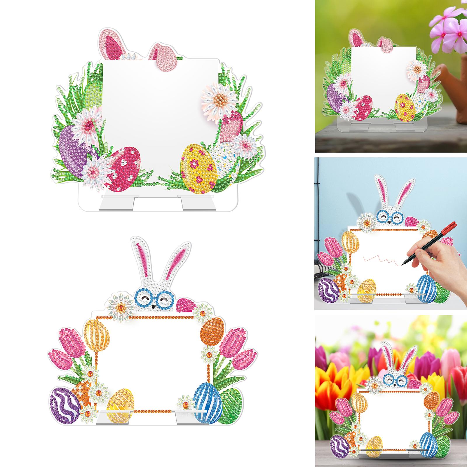 DIY Diamond Easter Handiwork Animal Message Board for Decor Ornament Home A