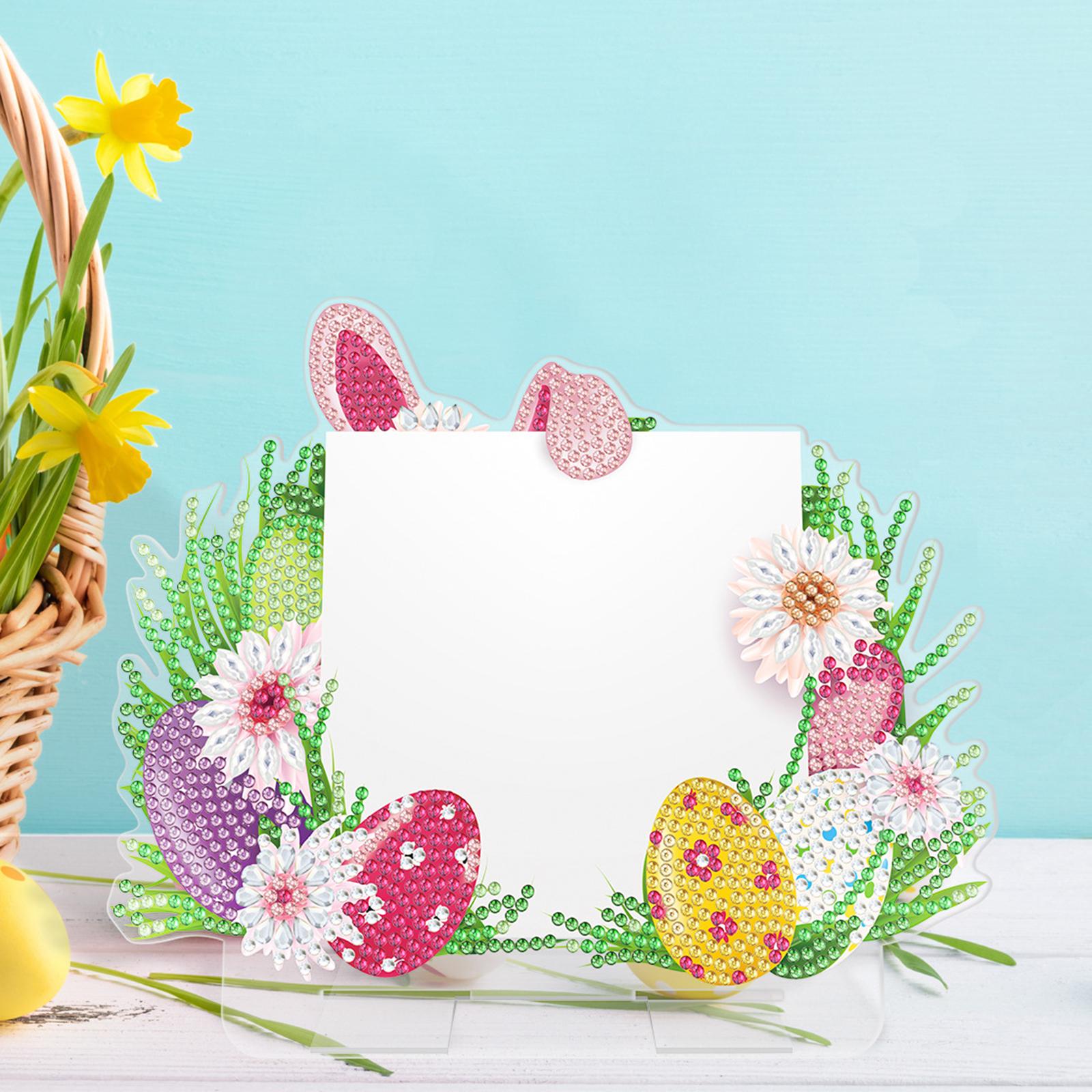 DIY Diamond Easter Handiwork Animal Message Board for Decor Ornament Home B