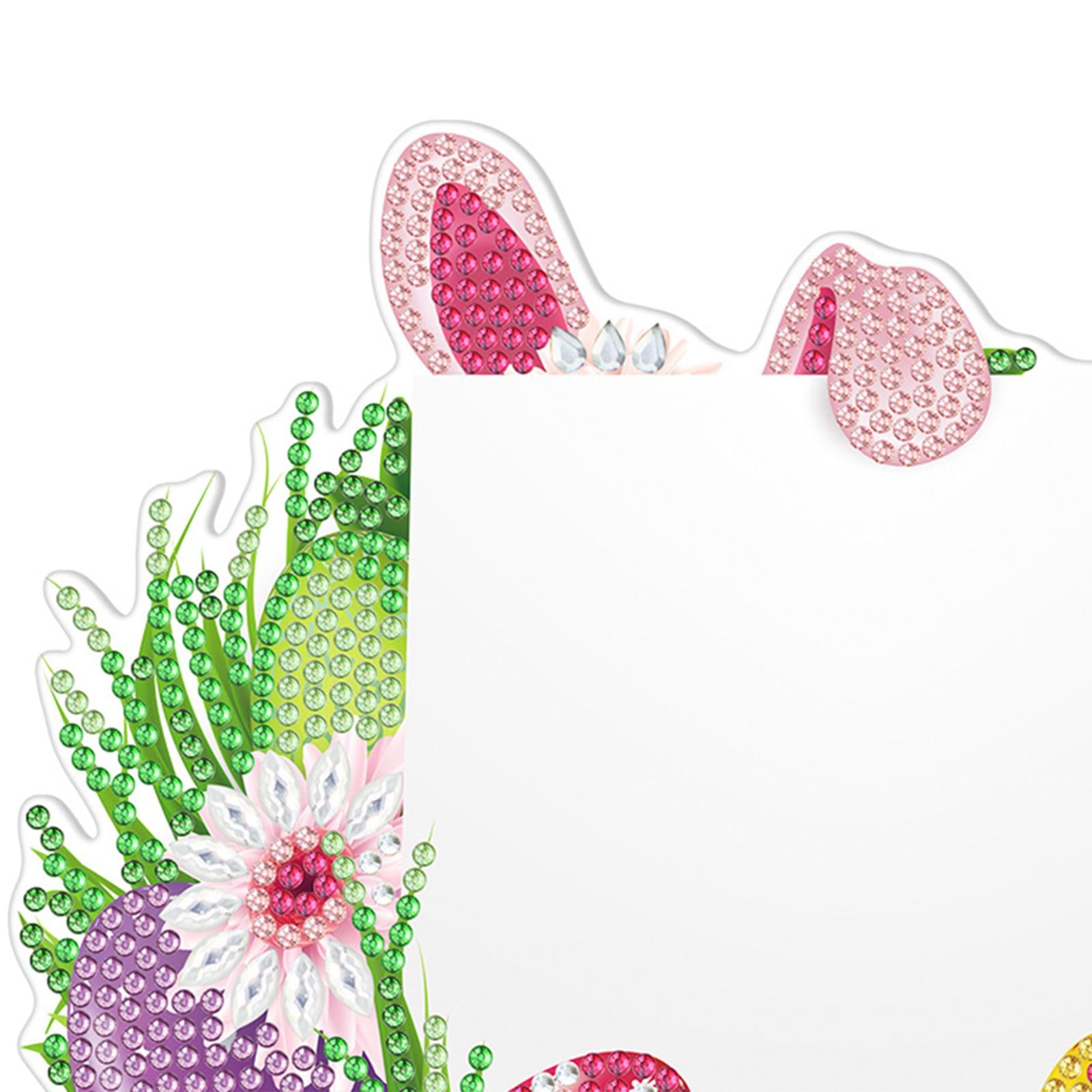 DIY Diamond Easter Handiwork Animal Message Board for Decor Ornament Home B
