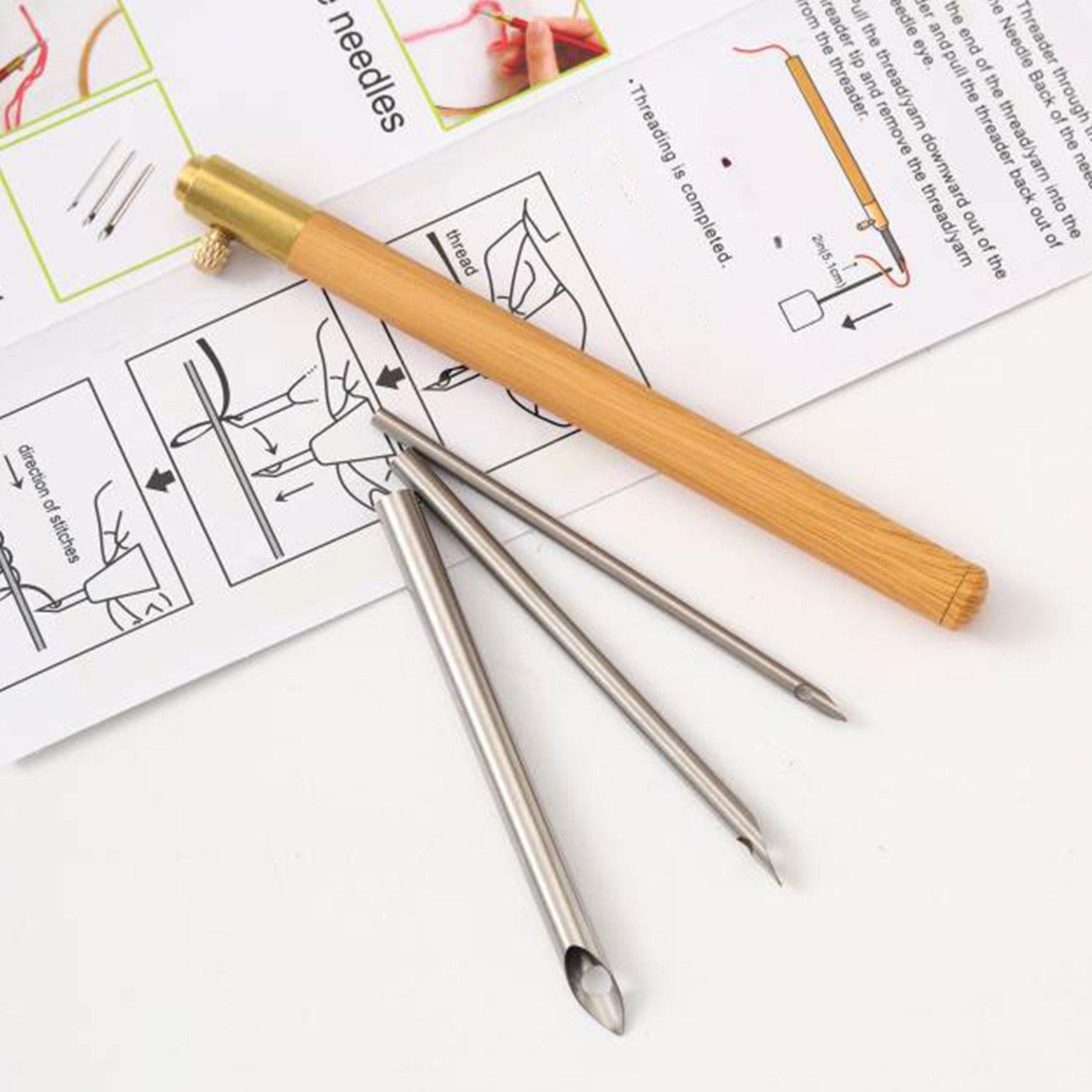 Embroidery Punch Pens Stitchwork Needle Knitting Tools for Embellishment Rug