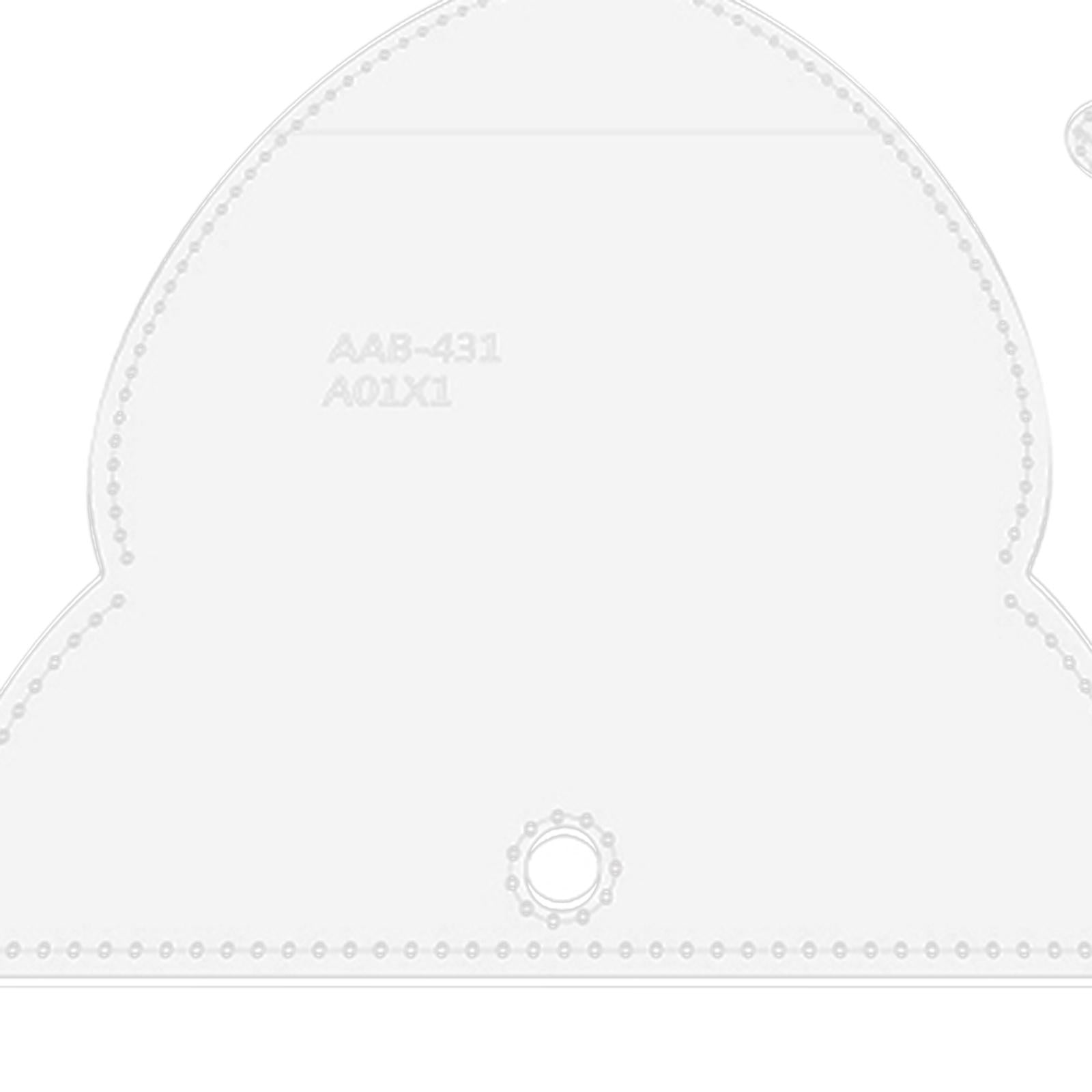 3 Pieces Acrylic Patchwork Quilting Ruler Stencil Mouse Storage Bag Template