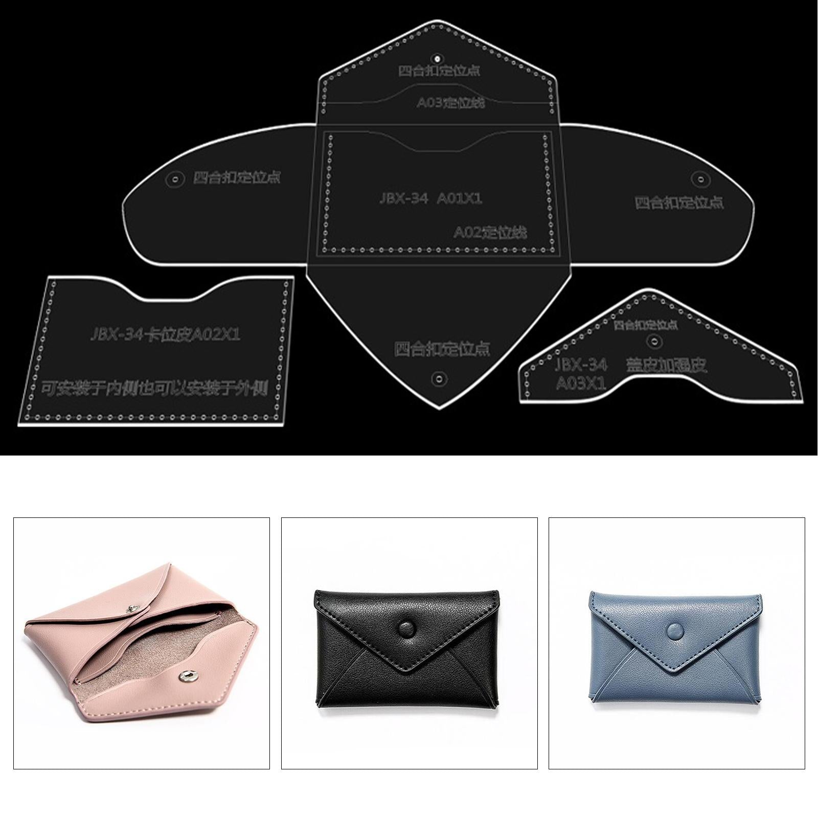 Wallet Template DIY Craft Acrylic Formwork for Sewing Quilting Stencil