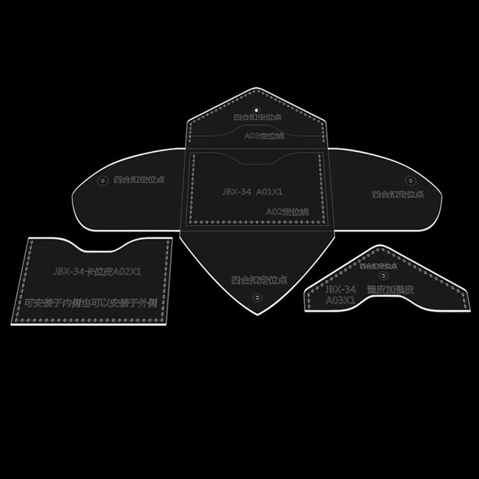 Wallet Template DIY Craft Acrylic Formwork for Sewing Quilting Stencil