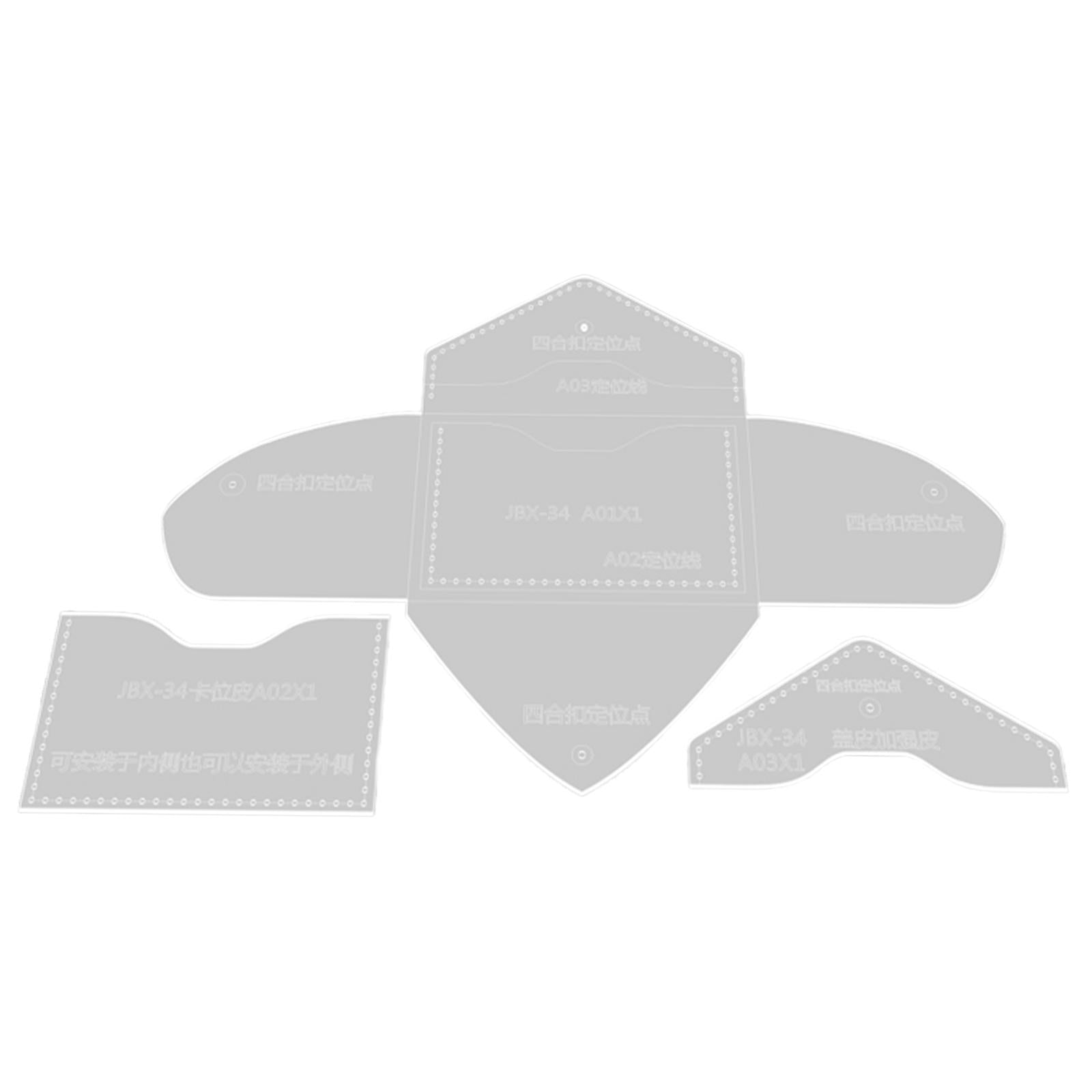 Wallet Template DIY Craft Acrylic Formwork for Sewing Quilting Stencil