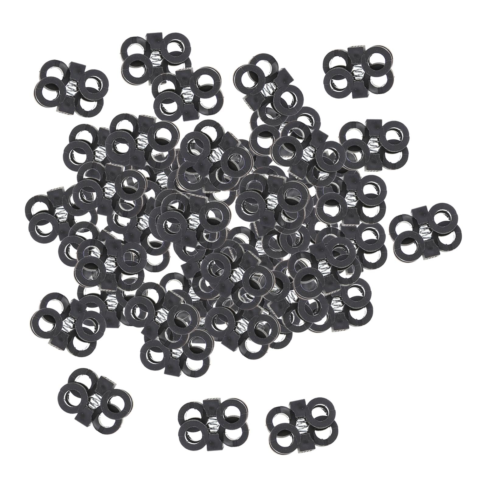 50pcs Quick Shoelace Lock Shoe Strings Cord Buckle Toggle Stopper