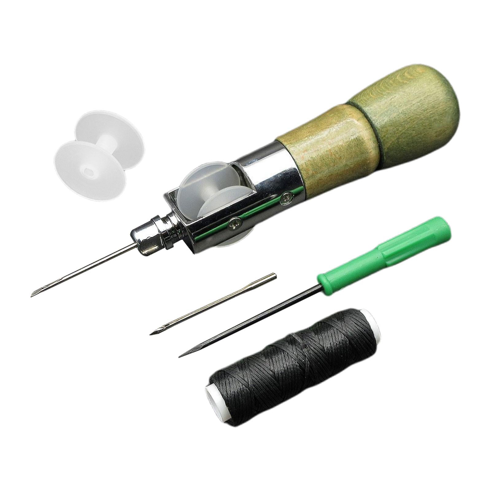 Sewing Awl Thread Kit Repair Tools Stitcher DIY Craft  With Spool device